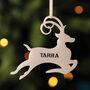 Personalised Reindeer Or Sleigh Christmas Decoration, thumbnail 4 of 5