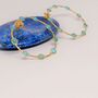 Turquoise Gold Hoop Earrings, thumbnail 7 of 7