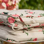 Set Of Two Country Rose Seat Cushions With Ties, thumbnail 4 of 4
