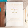 Personalised Gold Walnut Heart Wedding Guest Book, thumbnail 3 of 4