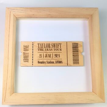 Taylor Swift Eras Tour Personalised Concert Ticket Box Frame Swifties, 3 of 12