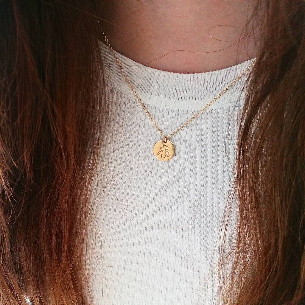 July Birth Flower Necklace Delphinium 