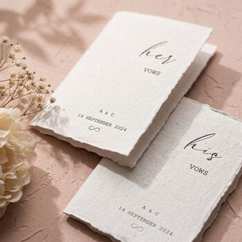 Vow Books Personalised Wedding Reading Cotton Cards, 5 of 12