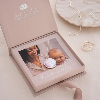 Mother Of Pearl Message Necklace Photo Gift Set, 3 of 12