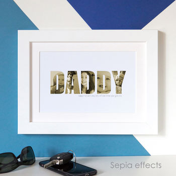 Printable Personalised Photograph Daddy Image, 5 of 6