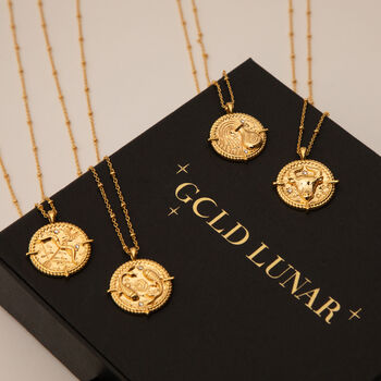 Pisces Zodiac Necklace 18k Gold Plated Gift, 6 of 8
