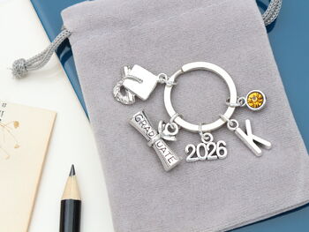Personalised 2026 Graduation Keyring, Graduation Cap, 3 of 12