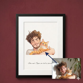 Custom Anime Style Illustrated Portrait Print, 2 of 8