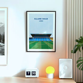 Leeds Elland Road Football Stadium Art Print Gift, Framed Or Unframed, 2 of 9