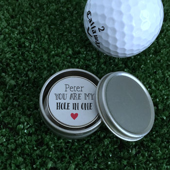 Personalised ‘You Are My Hole In One’ Golf Ball Marker, 2 of 2