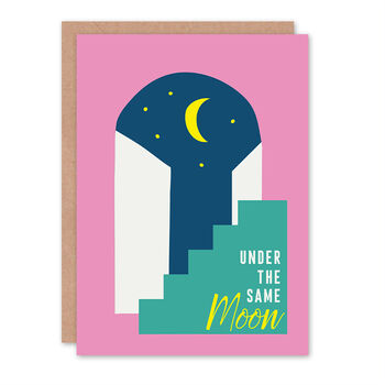 Under The Same Moon Greetings Card, 2 of 2