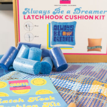 Always Be A Dreamer Latch Hook Cushion Craft Kit, 6 of 6