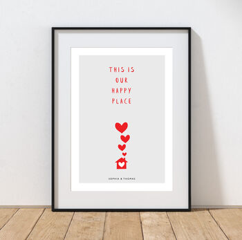 Personalised 'This Is Our Happy Place' Print, 2 of 7