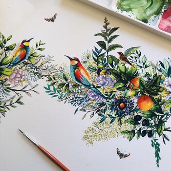 Tropical Birds Illustrated Print, 2 of 5