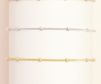 Bead Chain Bracelet In Silver Or 18ct Gold Vermeil, 2 of 4
