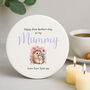 First Mother's Day Porcelain Round Coaster Mum Gift, thumbnail 1 of 6