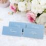 Handwritten Blush Blue Place Cards With White Ink, thumbnail 4 of 4