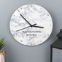 Personalised Marble Effect Clock, thumbnail 2 of 4