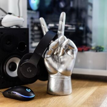 Peace Out Headphone Stand, 2 of 5