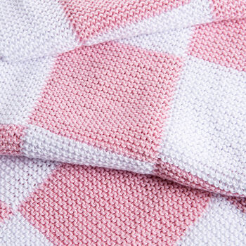 Gingham Blanket Beginners Knitting Kit, 6 of 8
