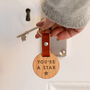 Engraved 'You're A Star' Wooden Keyring For Teachers, thumbnail 2 of 4