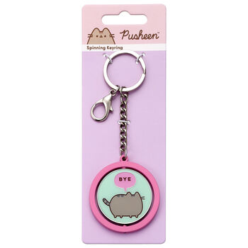 Pusheen The Cat Pink And Blue 'Hi , Bye' Spinning Keyring, 8 of 8