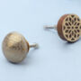 Gold Brass Or Wooden Copper Fronted Cabinet Pull Knobs, thumbnail 2 of 5