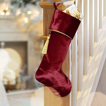 Luxury Plush Velvet Christmas Stockings, 2 of 4