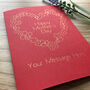Personalised Mother's Day Heart And Flower Wreath Card, thumbnail 2 of 10