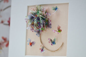 Memories Flower Handmade Framed Butterfly Art, 5 of 7