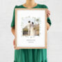 Personalised Floral Wedding Day Photo Print, thumbnail 1 of 8