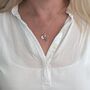 The Trio Star Point Pyrite Necklace, Silver, thumbnail 2 of 6