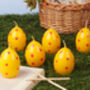 G Decor Set Of Six Easter Egg Candles Yellow, thumbnail 1 of 7