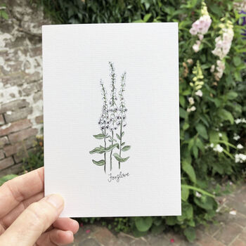 Foxglove Cottage Garden Flower Notecard, 3 of 3