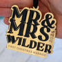 Personalised Acrylic First Christmas Mr And Mrs 3D Bauble, thumbnail 1 of 8