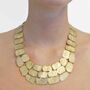 Roman Chunky Gold Statement Necklace, thumbnail 2 of 4