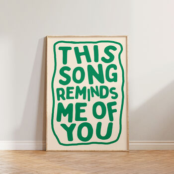 Music Wall Art This Song Reminds Me Of You Print, 2 of 9