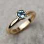 Solid Gold Aquamarine Ring, thumbnail 1 of 6