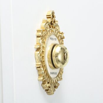 Press For Champagne Gold Vintage Effect Wall Bell, 5 of 5