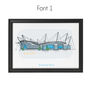 Personalised Manchester City Stadium Print, thumbnail 2 of 6