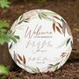 Pampas And Dried Foliage Circle Wedding Welcome Sign, thumbnail 2 of 3