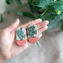Antherium Clarinervium Plant Lovers Earrings, thumbnail 3 of 8