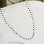 Sterling Silver Green Gemstone Necklace, thumbnail 3 of 10