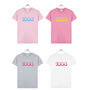 Personalised Birth Year Neon Womens Tshirt, thumbnail 4 of 8