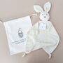 New Baby Gift, Bunny Comforter, thumbnail 5 of 8