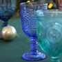Set Of Four Embossed Mandala Wine Goblets, thumbnail 4 of 6