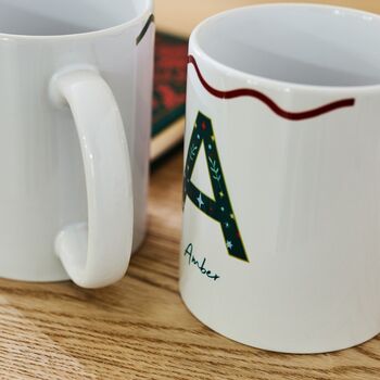 Personalised Christmas Initial Mug, 2 of 3