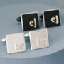 Sterling Silver Personalised Monogram Cufflinks, thumbnail 11 of 12