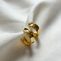 18k Gold Plated Crinkle Hoop Earrings, thumbnail 4 of 5