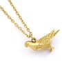 Pigeon Sterling Silver Gold Plated Necklace, thumbnail 5 of 10